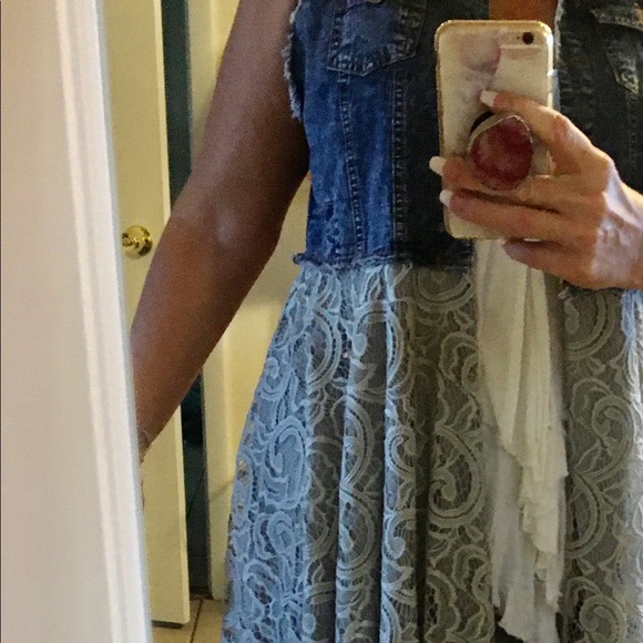 Honey me jean—appliqué lace dress/coverup - Picture 5 of 5
